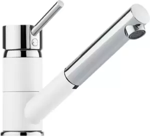 Смеситель Franke Sinta (с выдвижным шлангом, хром/белый) фото