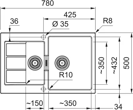 Кухонная мойка Franke Sirius 2.0 S2D 651-78 (черный карбон) фото