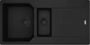 Кухонная мойка Franke Urban UBG 651-100 (матовый черный, черный слив) фото