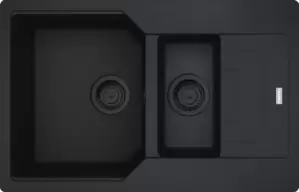 Кухонная мойка Franke Urban UBG 651-78 (матовый черный, черный слив) фото