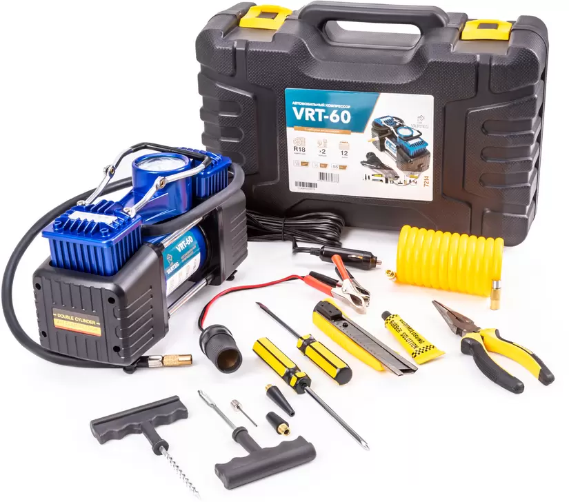 Компрессор автомобильный FoxWeld Varteg VRT 60 фото 4