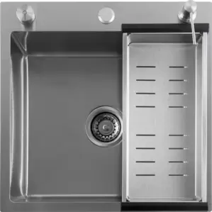 Кухонная мойка Futur FK 5050 Eco Embossing Pop-up Mixer plus (Satin) фото