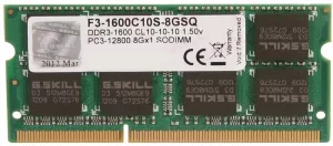 Модуль памяти G.SKILL 8GB DDR3 SODIMM PC3-12800 F3-1600C10S-8GSQ фото