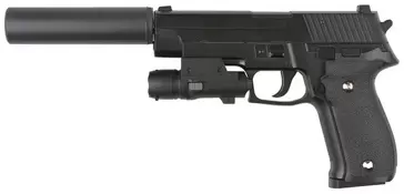 Galaxy G.26A, Sis Sauer P226, черный, в комплекте глушитель + ЛЦУ