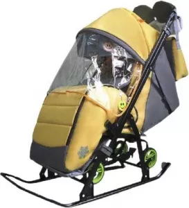 Санки-коляска Galaxy Liberi (желтый) фото