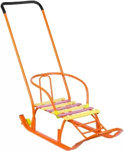 Санки GalaXy Мишутка 2 с колесом (оранжевый) фото