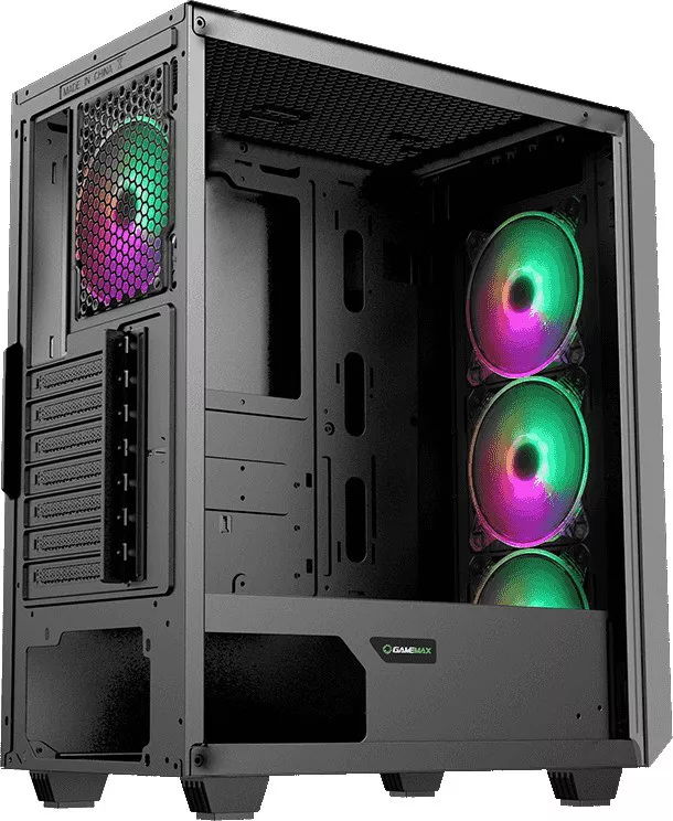 Корпус Miditower Gamemax REVOLT ATX без БП с окном — купить, цена и  характеристики, отзывы