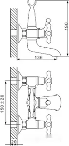 Смеситель Gappo G3263-6 фото