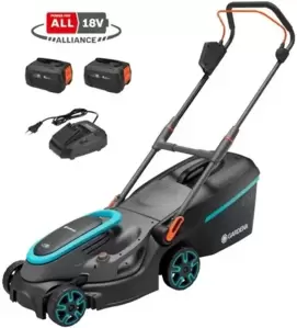 Газонокосилка аккумуляторная Gardena PowerMax 37/36V P4A Set 14638-20 (с 2-мя АКБ) фото