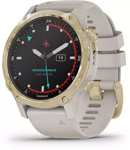 Умные часы Garmin Descent Mk2s (светло-золотистый/светло-песочный) фото