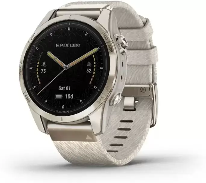Garmin Epix Pro Gen 2 Sapphire 42 мм (мягкое золото/крем, с нейлоновым и силиконовым ремешками)