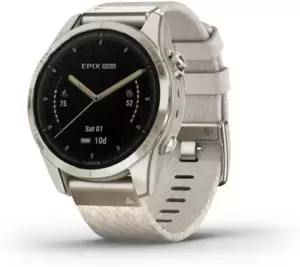 Умные часы Garmin Epix Pro Gen 2 Sapphire 42 мм (мягкое золото/крем, с нейлоновым и силиконовым ремешками) фото