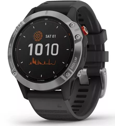 Garmin Fenix 6 Solar 47 мм (серебристый/черный)