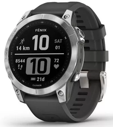 Garmin Fenix 7 Solar 47 мм (серебристый/графитовый)