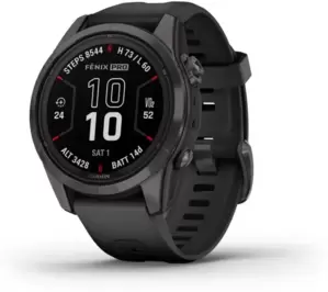 Умные часы Garmin Fenix 7S Pro Sapphire Solar (карбоново-серый титан/черный) фото