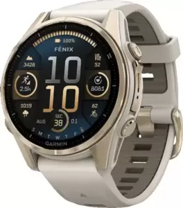 Умные часы Garmin Fenix 8 Sapphire 43мм (золотистый, дымчато-серый ремешок) icon