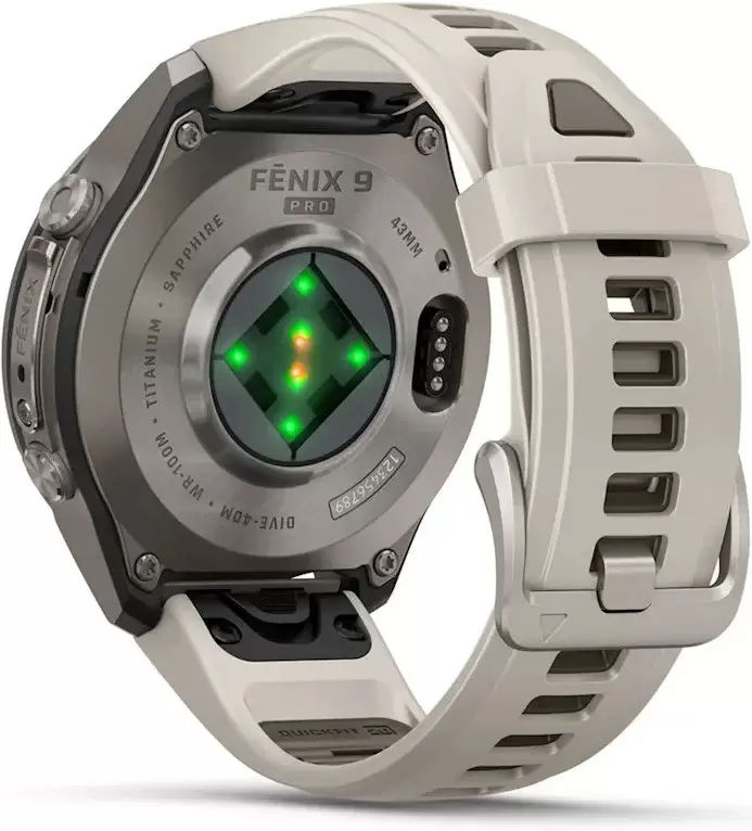 Умные часы Garmin Fenix 9 Pro 43 мм (серый, серый силиконовый ремешок) фото 5