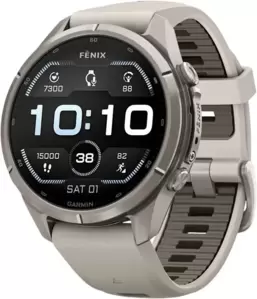 Garmin Fenix 9 Pro 43 мм (серый, серый силиконовый ремешок)