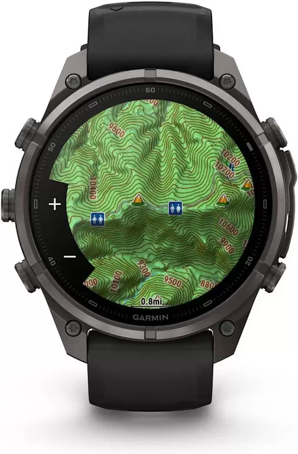 Умные часы Garmin Fenix 9 Pro 47 мм (темно-серый, черный силиконовый ремешок) фото 4