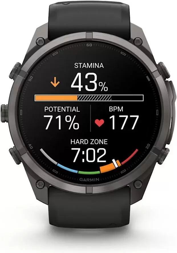 Умные часы Garmin Fenix 9 Pro 51 мм (темно-серый, черный силиконовый ремешок) фото 2