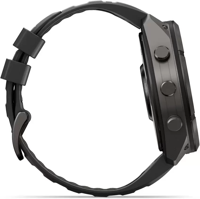 Умные часы Garmin Fenix 9 Pro 51 мм (темно-серый, черный силиконовый ремешок) фото 3