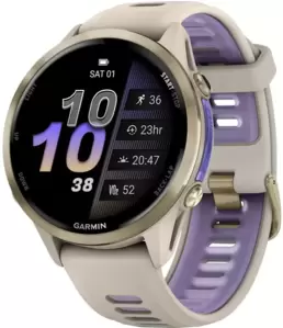 Умные часы Garmin Forerunner 970 47 мм (бежевый/фиолетовый) фото