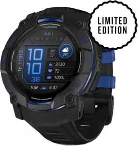 Умные часы Garmin Instinct 3 50 мм (черный/синяя молния) фото