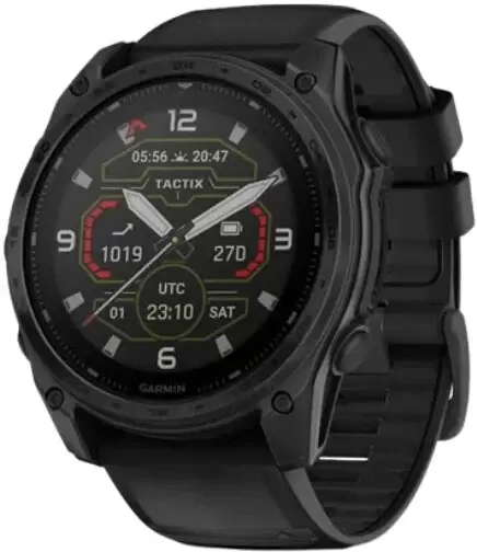 Garmin Tactix 8 Solar 51 мм (с черным силиконовым ремешком)