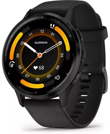 Garmin Venu 3 (черный, с силиконовым ремешком)