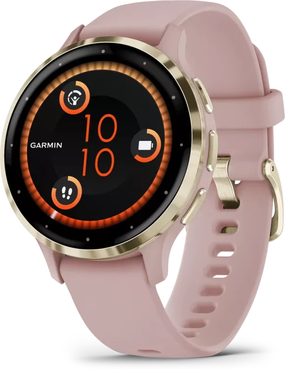 Garmin Venu 3S (розовый, с силиконовым ремешком)