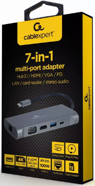 Док-станция Gembird A-CM-COMBO7-01 фото