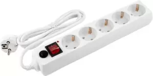 Сетевой фильтр General Lighting GPS-5-16-3x1-150-W 471000 (1.5 м, белый) фото
