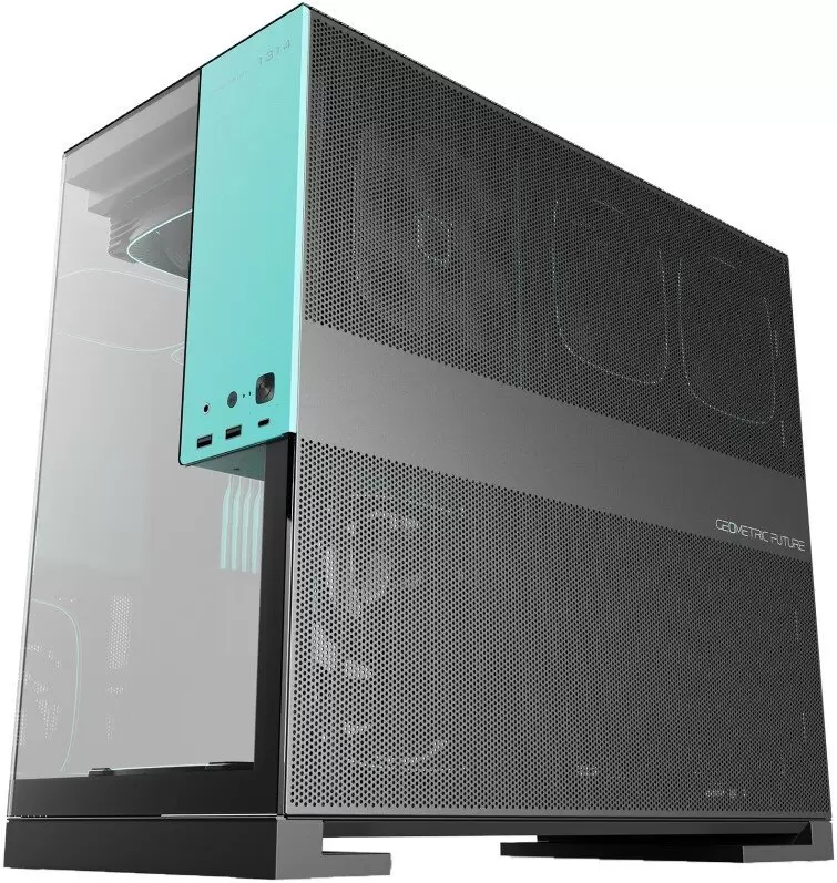 Корпус Geometric Future Model 5 5FAN (черный/бирюзовый) фото 2