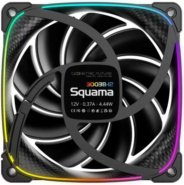 Вентилятор для корпуса Geometric Future Squama 3003RB-12 (черный) фото 3