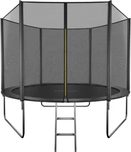 Батут GetActive Jump 8ft - 252 см с лестницей, внешней сеткой (черный) фото
