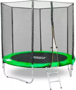 Батут GetActive Jump 8ft - 252 см с лестницей, внешней сеткой (зеленый) фото