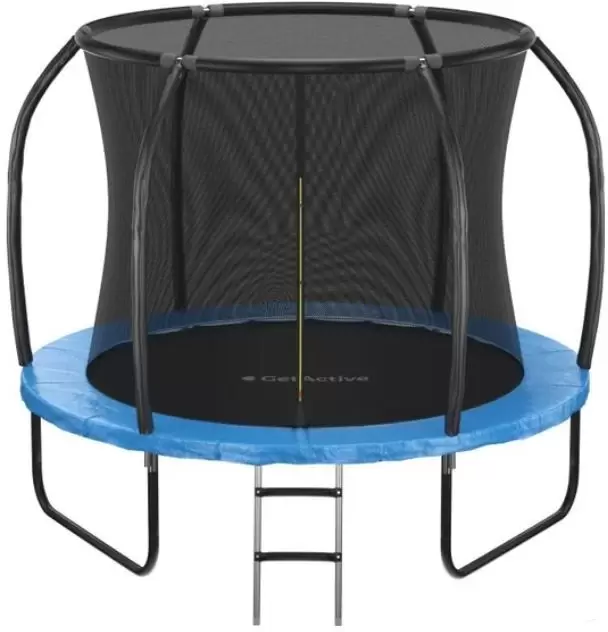 GetActive Jump PRO 8FT с лестницей и внутренней сеткой (синий)