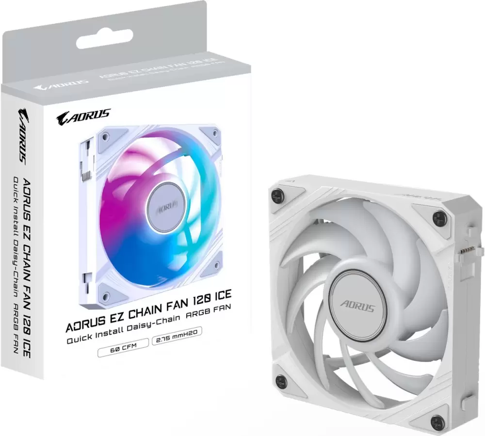 Вентилятор для корпуса Gigabyte Aorus EZ Chain Fan 120 Ice фото 3