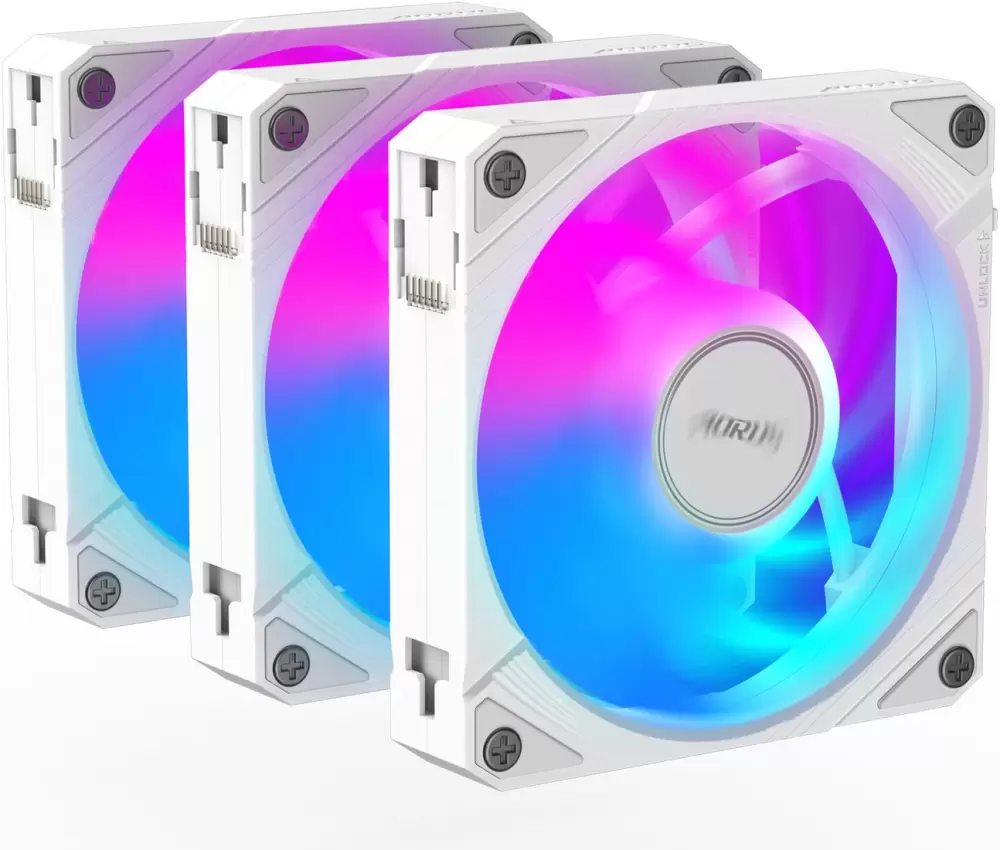 Комплект вентиляторов для корпуса Gigabyte Aorus EZ Chain Fan 120 Ice 3-Pack фото 3