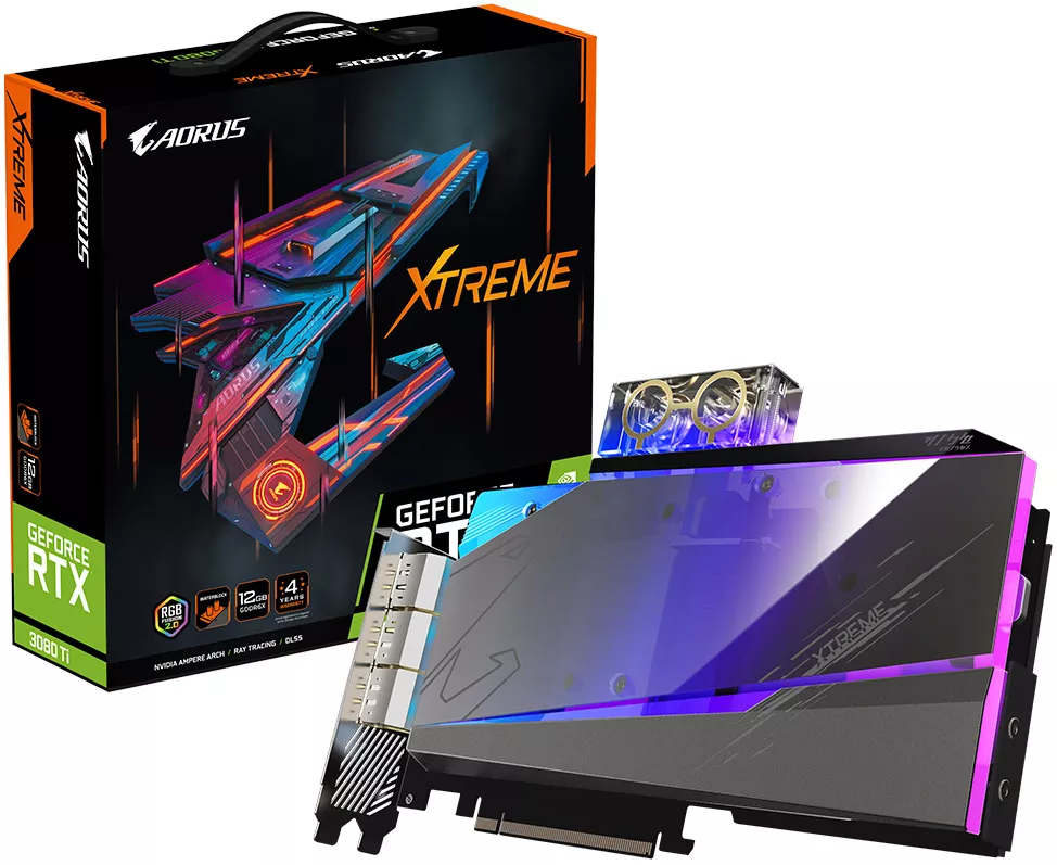 Видеокарта Gigabyte Aorus GeForce RTX 3080 Ti Xtreme Waterforce 12G GDDR6X фото 9