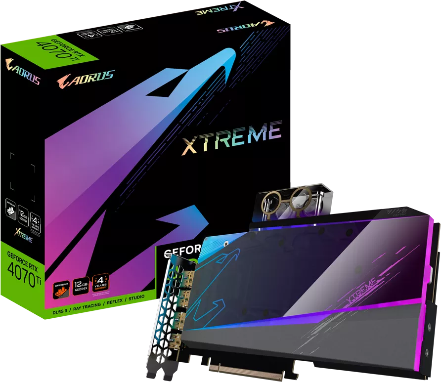 Видеокарта Gigabyte Aorus GeForce RTX 4070 Ti 12GB Xtreme Waterforce WB GV-N407TAORUSX WB-12GD фото 7