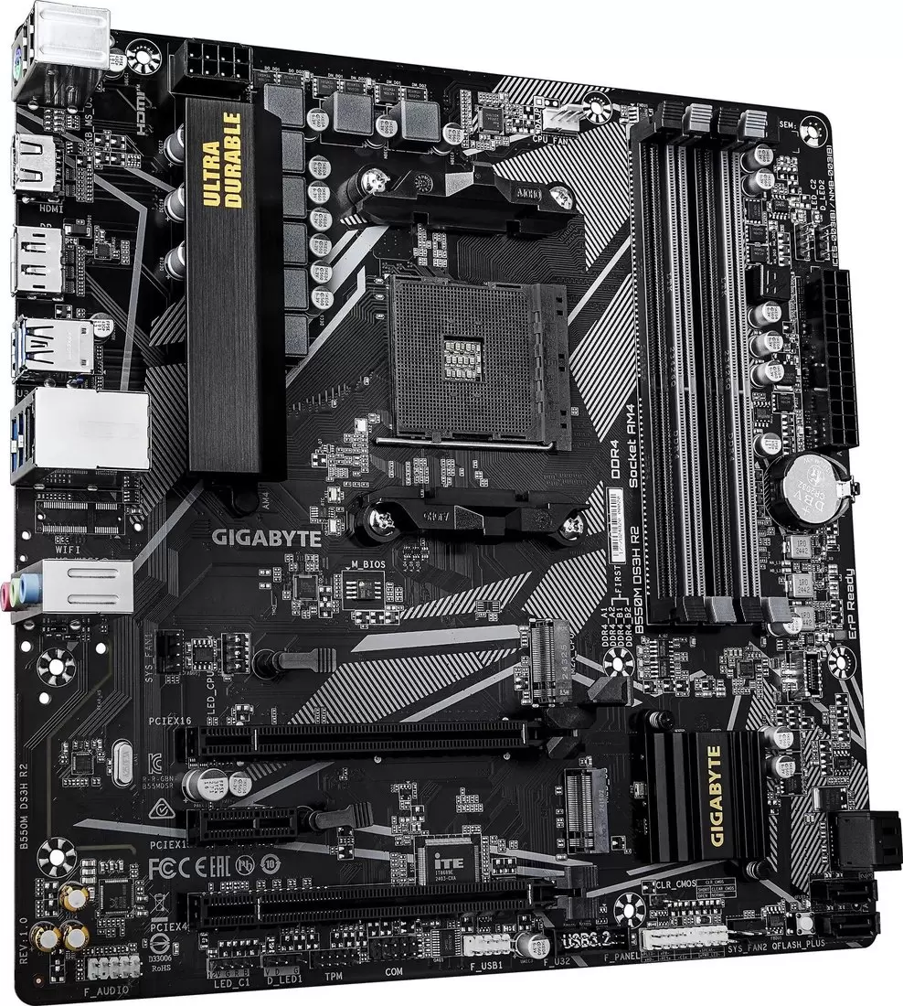 Материнская плата Gigabyte B550M DS3H R2 фото