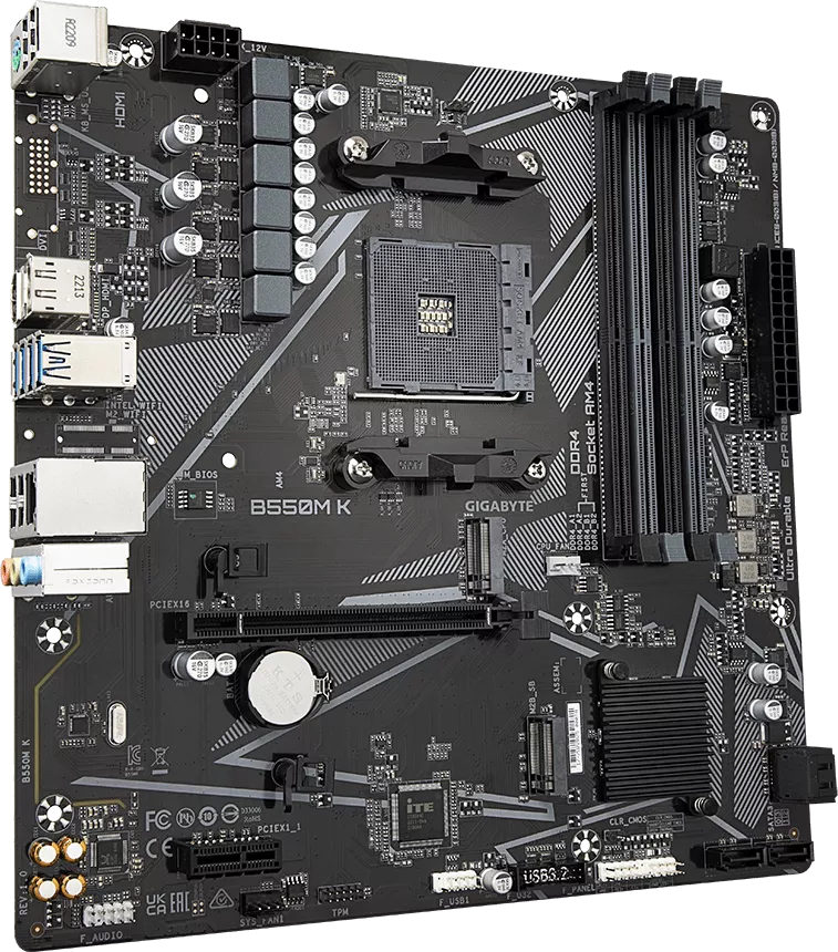 Материнская плата Gigabyte B550M K (rev. 1.1) фото 3