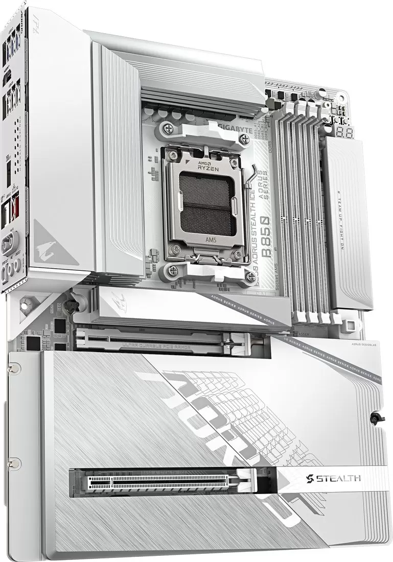 Материнская плата Gigabyte B850 Aorus Stealth Ice фото