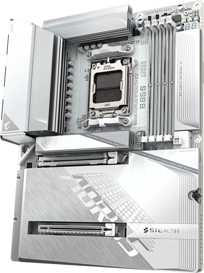 Материнская плата Gigabyte B850 Aorus Stealth Ice фото