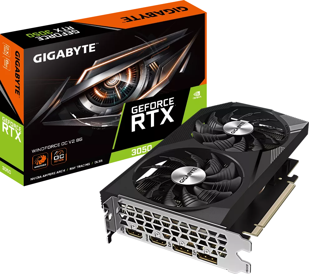 Видеокарта Gigabyte GeForce RTX 3050 WindForce OC V2 8G GV-N3050WF2OCV2-8GD фото 7
