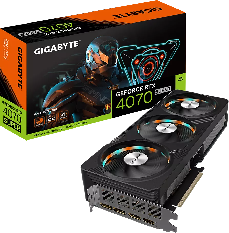 Видеокарта Gigabyte GeForce RTX 4070 Super Gaming OC 12G GV-N407SGAMING OC-12GD фото 7