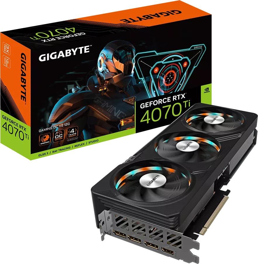 Видеокарта Gigabyte GeForce RTX 4070 Ti Gaming OC 12G GV-N407TGAMING OCV2-12GD фото 8