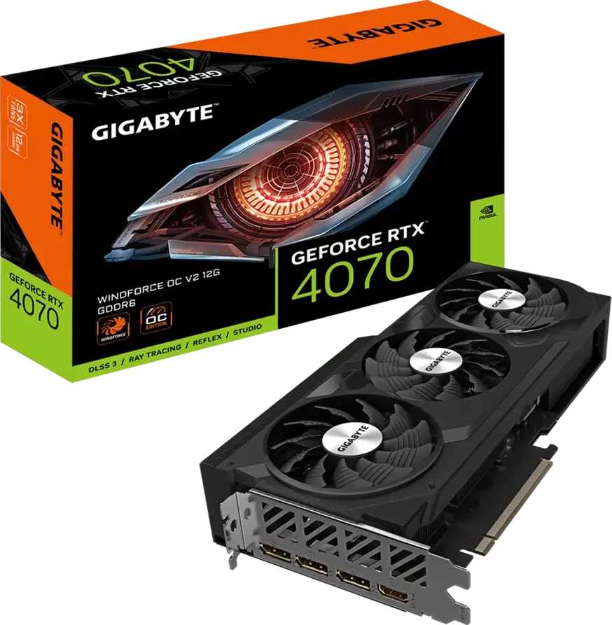Видеокарта Gigabyte GeForce RTX 4070 Windforce OC V2 12G GV-N4070WF3OCV2-12GD фото 8