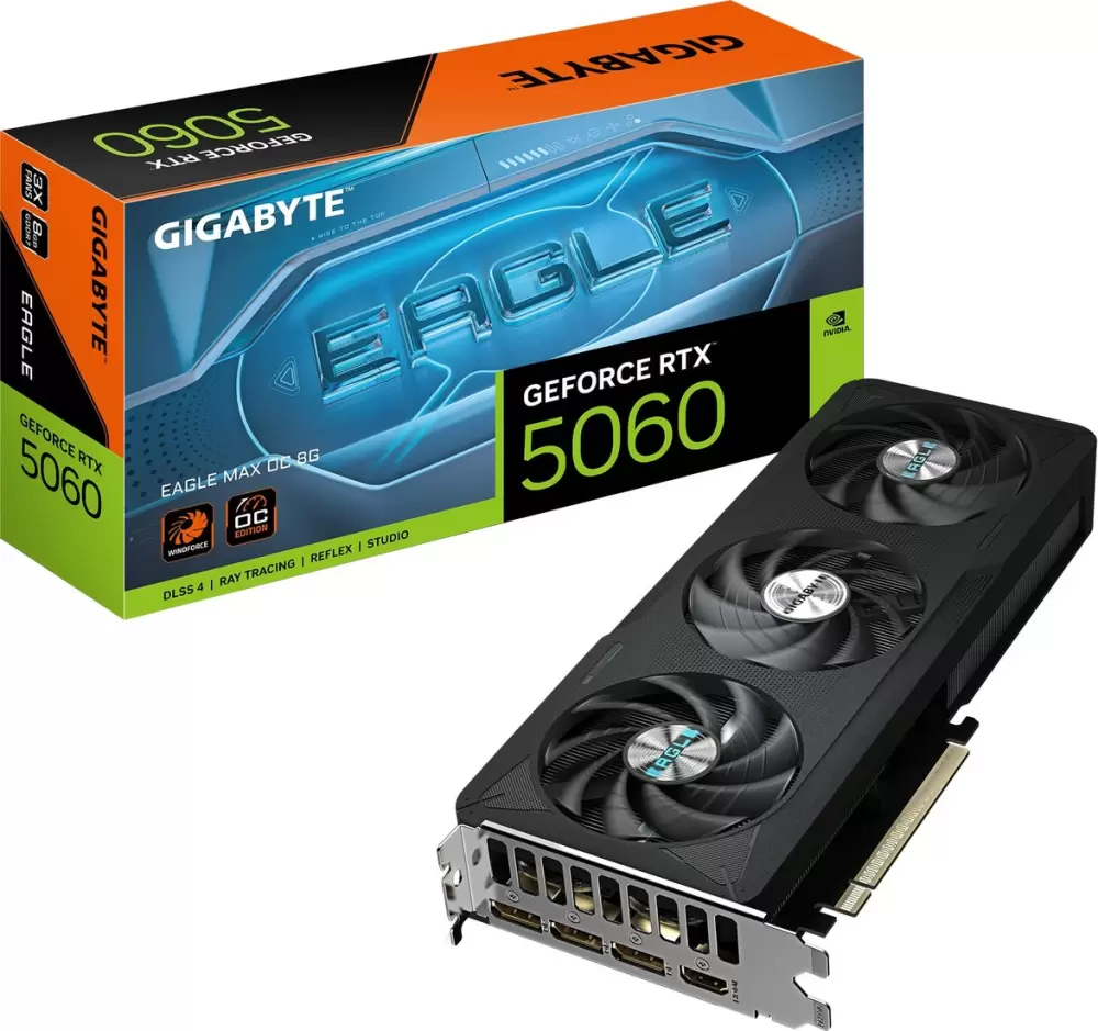 Видеокарта Gigabyte GeForce RTX 5060 Eagle Max OC 8G GV-N5060EAGLEMAX OC-8GD фото 10